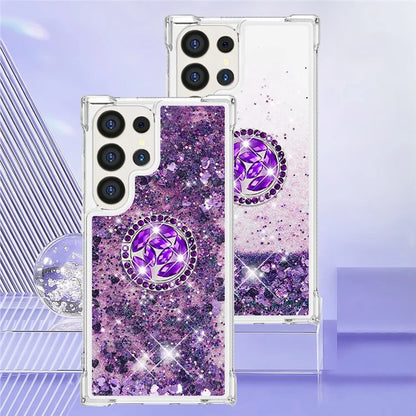 YB Quicksand Series-7 for Samsung Galaxy S24 Ultra Case Kickstand Liquid Floating Phone Cover