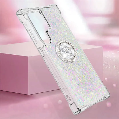 YB Quicksand Series-7 for Samsung Galaxy S24 Ultra Case Kickstand Liquid Floating Phone Cover