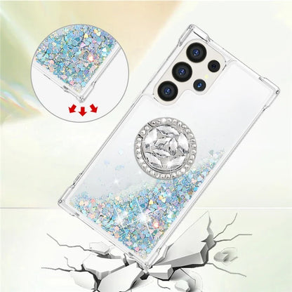 YB Quicksand Series-7 for Samsung Galaxy S24 Ultra Case Kickstand Liquid Floating Phone Cover