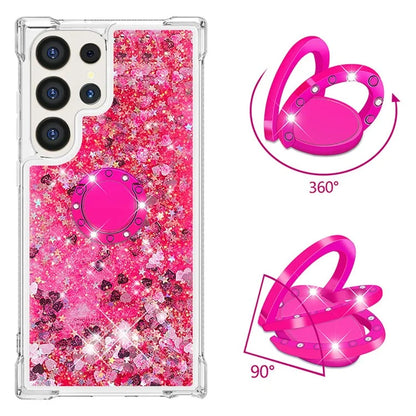 YB Quicksand Series-7 for Samsung Galaxy S24 Ultra Case Kickstand Liquid Floating Phone Cover