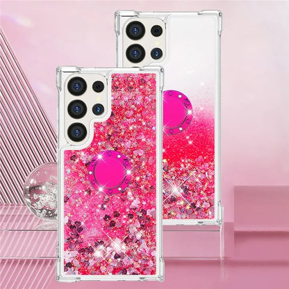 YB Quicksand Series-7 for Samsung Galaxy S24 Ultra Case Kickstand Liquid Floating Phone Cover