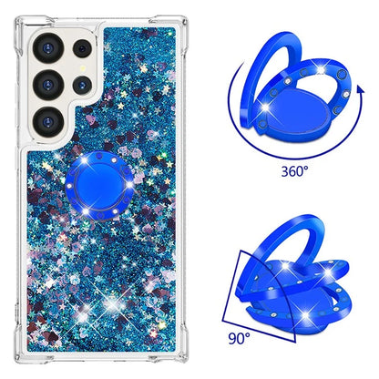 YB Quicksand Series-7 for Samsung Galaxy S24 Ultra Case Kickstand Liquid Floating Phone Cover