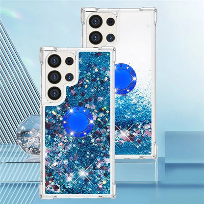 YB Quicksand Series-7 for Samsung Galaxy S24 Ultra Case Kickstand Liquid Floating Phone Cover