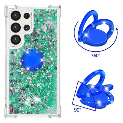 YB Quicksand Series-7 for Samsung Galaxy S24 Ultra Case Kickstand Liquid Floating Phone Cover