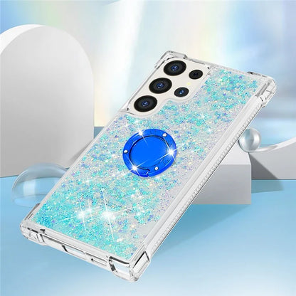 YB Quicksand Series-7 for Samsung Galaxy S24 Ultra Case Kickstand Liquid Floating Phone Cover
