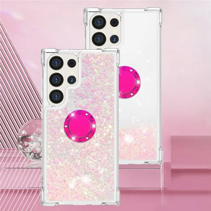 YB Quicksand Series-7 for Samsung Galaxy S24 Ultra Case Kickstand Liquid Floating Phone Cover