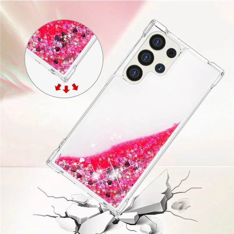 YB Quicksand Series-1 for Samsung Galaxy S24 Ultra Case Shockproof TPU Floating Moving Cover