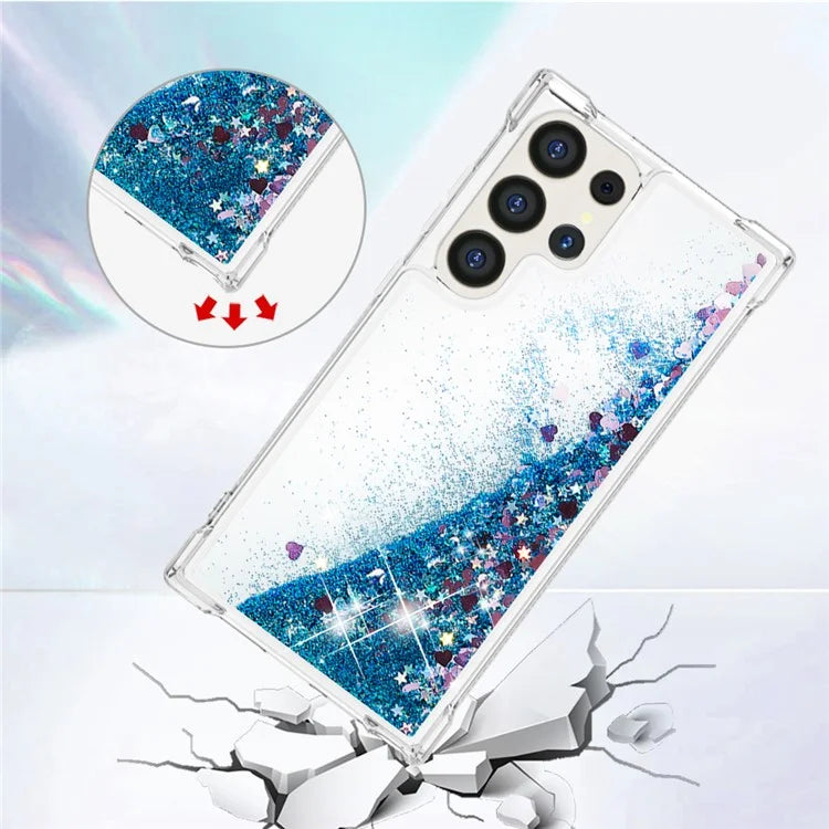 YB Quicksand Series-1 for Samsung Galaxy S24 Ultra Case Shockproof TPU Floating Moving Cover