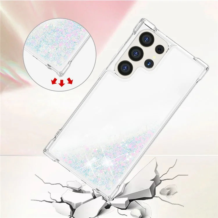 YB Quicksand Series-1 for Samsung Galaxy S24 Ultra Case Shockproof TPU Floating Moving Cover