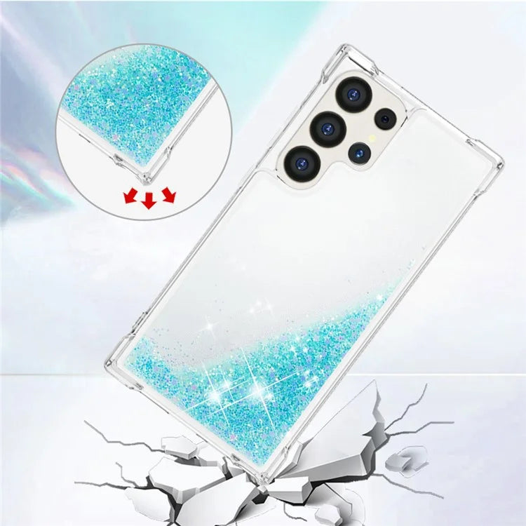 YB Quicksand Series-1 for Samsung Galaxy S24 Ultra Case Shockproof TPU Floating Moving Cover