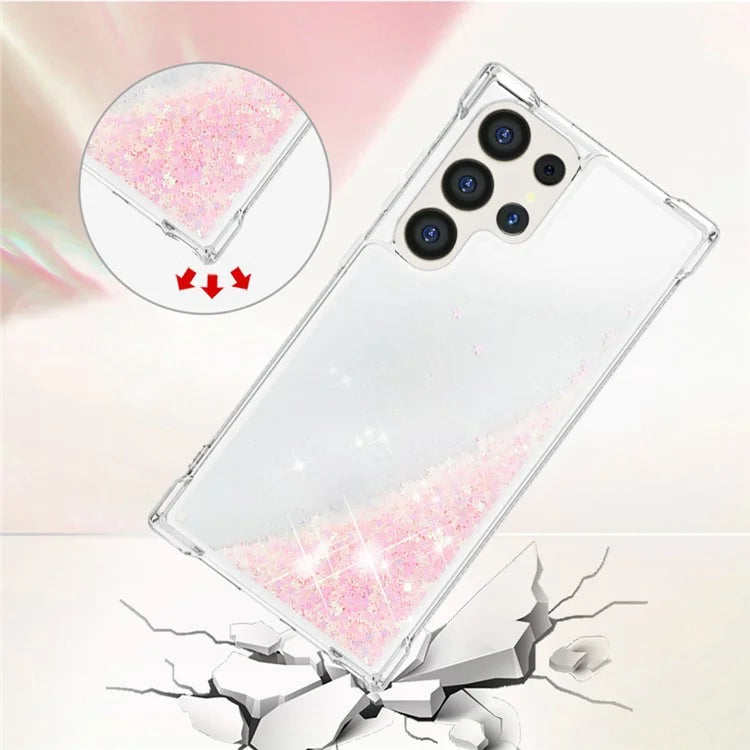 YB Quicksand Series-1 for Samsung Galaxy S24 Ultra Case Shockproof TPU Floating Moving Cover