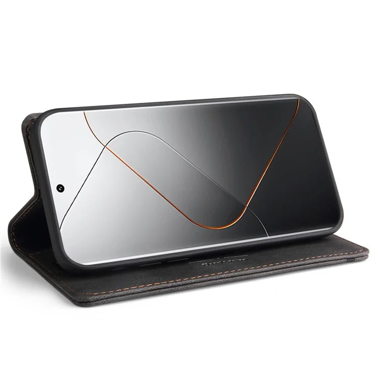 GQ.UTROBE 008 Series For Xiaomi 14 Pro Case Folio Flip Cell Phone Leather Cover