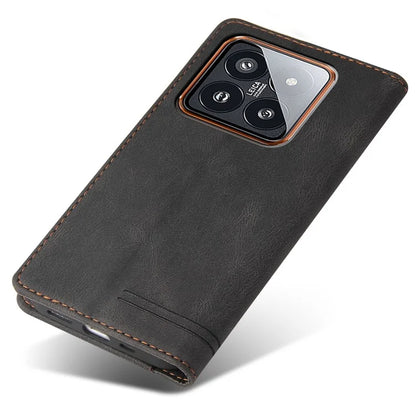 GQ.UTROBE 008 Series For Xiaomi 14 Pro Case Folio Flip Cell Phone Leather Cover