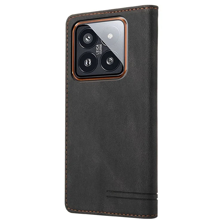 GQ.UTROBE 008 Series For Xiaomi 14 Pro Case Folio Flip Cell Phone Leather Cover