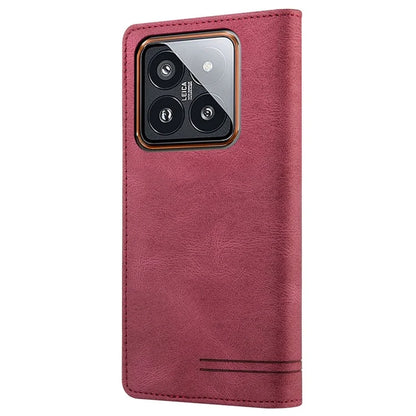 GQ.UTROBE 008 Series For Xiaomi 14 Pro Case Folio Flip Cell Phone Leather Cover