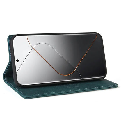 GQ.UTROBE 008 Series For Xiaomi 14 Pro Case Folio Flip Cell Phone Leather Cover