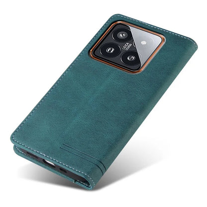 GQ.UTROBE 008 Series For Xiaomi 14 Pro Case Folio Flip Cell Phone Leather Cover