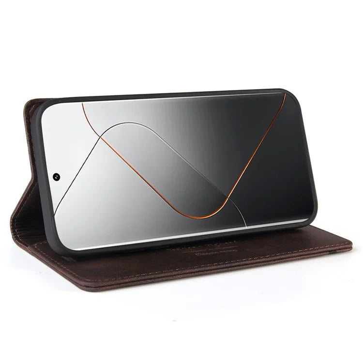 GQ.UTROBE 008 Series For Xiaomi 14 Pro Case Folio Flip Cell Phone Leather Cover