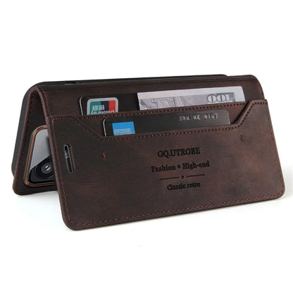 GQ.UTROBE 008 Series For Xiaomi 14 Pro Case Folio Flip Cell Phone Leather Cover