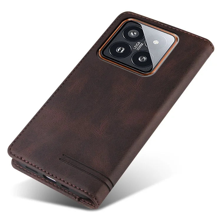 GQ.UTROBE 008 Series For Xiaomi 14 Pro Case Folio Flip Cell Phone Leather Cover