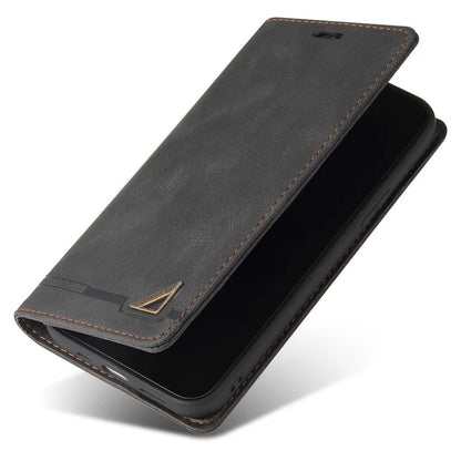 GQ.UTROBE 008 Series For Xiaomi 14 Case RFID Blocking PU Leather + TPU Flip Cover