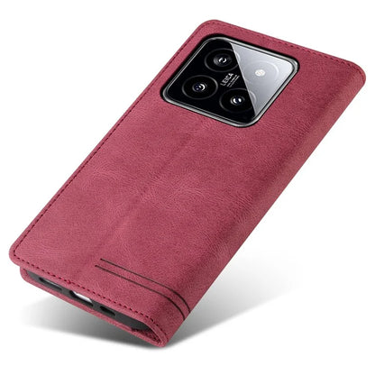 GQ.UTROBE 008 Series For Xiaomi 14 Case RFID Blocking PU Leather + TPU Flip Cover