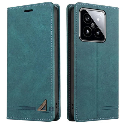 GQ.UTROBE 008 Series For Xiaomi 14 Case RFID Blocking PU Leather + TPU Flip Cover