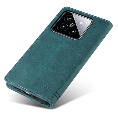 GQ.UTROBE 008 Series For Xiaomi 14 Case RFID Blocking PU Leather + TPU Flip Cover