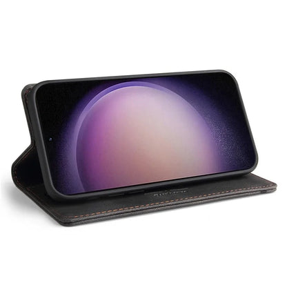 GQ.UTROBE 008 Series For Samsung Galaxy S24+ Case RFID Blocking PU Leather + TPU Skin-touch Cover