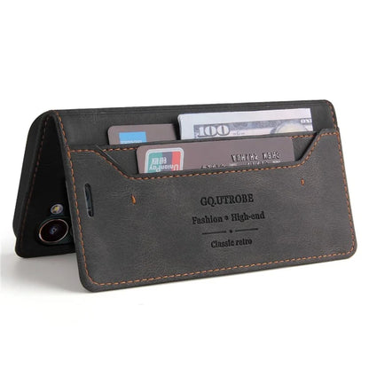 GQ.UTROBE 008 Series For Samsung Galaxy S24+ Case RFID Blocking PU Leather + TPU Skin-touch Cover