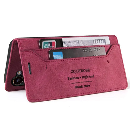 GQ.UTROBE 008 Series For Samsung Galaxy S24+ Case RFID Blocking PU Leather + TPU Skin-touch Cover