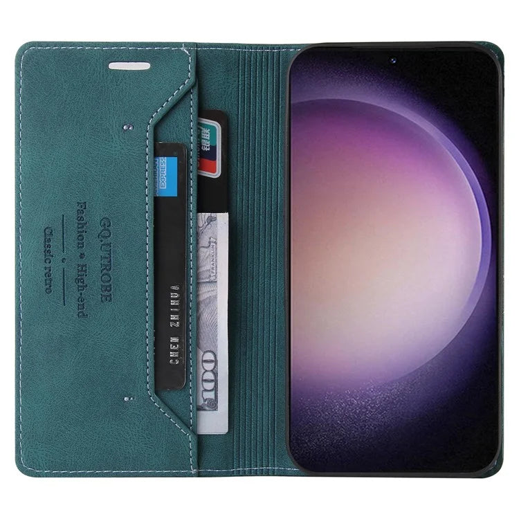 GQ.UTROBE 008 Series For Samsung Galaxy S24+ Case RFID Blocking PU Leather + TPU Skin-touch Cover