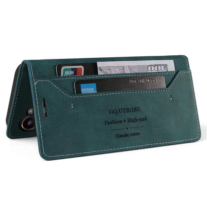 GQ.UTROBE 008 Series For Samsung Galaxy S24+ Case RFID Blocking PU Leather + TPU Skin-touch Cover