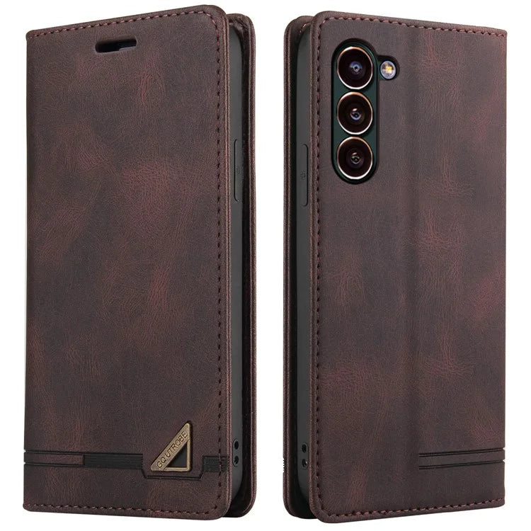 GQ.UTROBE 008 Series For Samsung Galaxy S24+ Case RFID Blocking PU Leather + TPU Skin-touch Cover