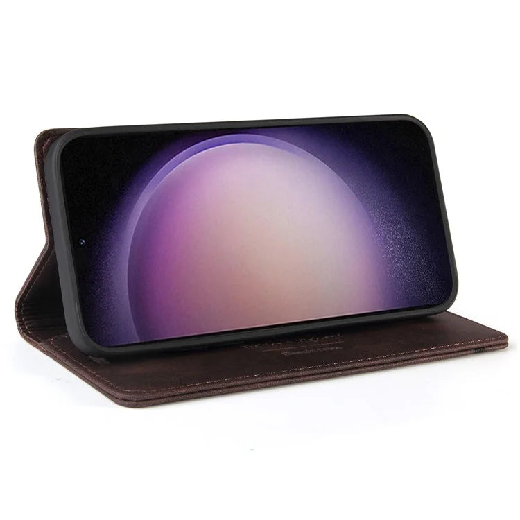 GQ.UTROBE 008 Series For Samsung Galaxy S24+ Case RFID Blocking PU Leather + TPU Skin-touch Cover