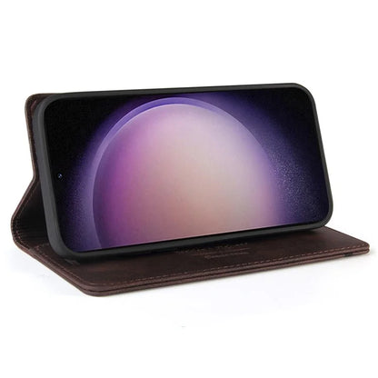GQ.UTROBE 008 Series For Samsung Galaxy S24+ Case RFID Blocking PU Leather + TPU Skin-touch Cover
