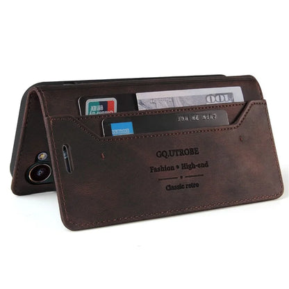GQ.UTROBE 008 Series For Samsung Galaxy S24+ Case RFID Blocking PU Leather + TPU Skin-touch Cover