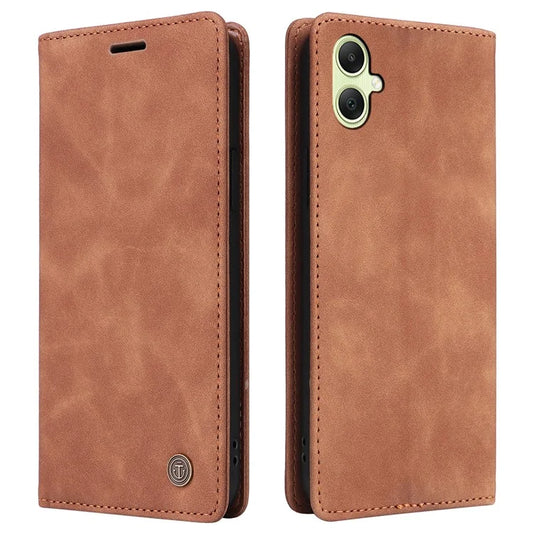 006 Series For Samsung Galaxy A05 4G Case Viewing Stand PU Leather Cover with Suction Cups Closure