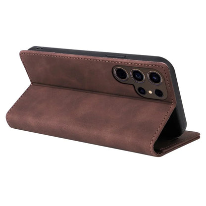 006 Series For Samsung Galaxy S24 Ultra Case PU Leather Folding Stand Cover with Suction Cups Closure