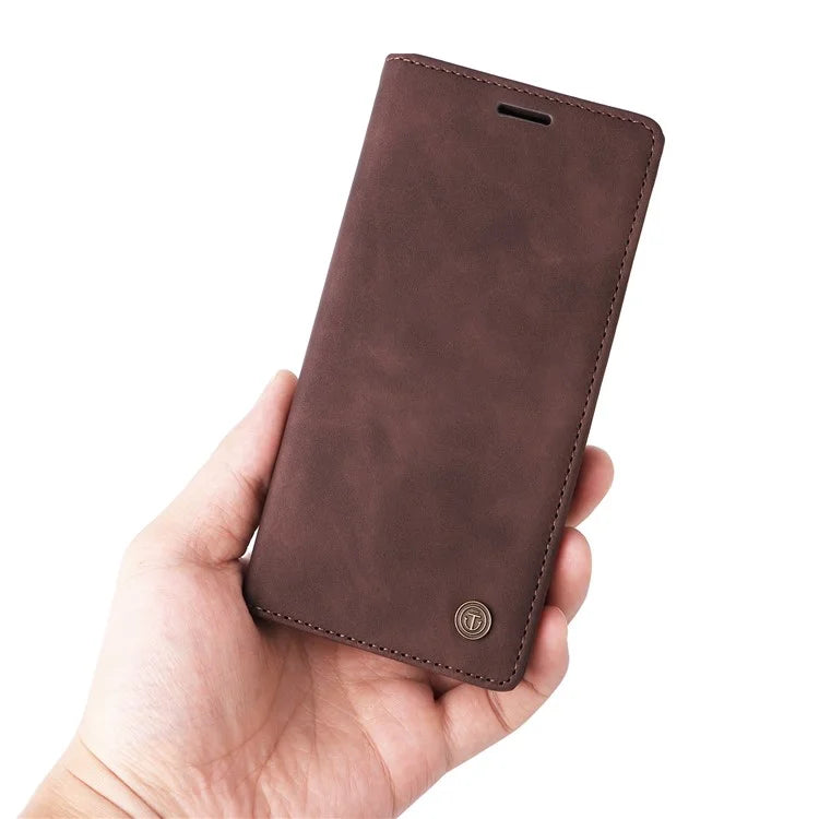 006 Series For Samsung Galaxy S24 Ultra Case PU Leather Folding Stand Cover with Suction Cups Closure