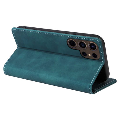 006 Series For Samsung Galaxy S24 Ultra Case PU Leather Folding Stand Cover with Suction Cups Closure