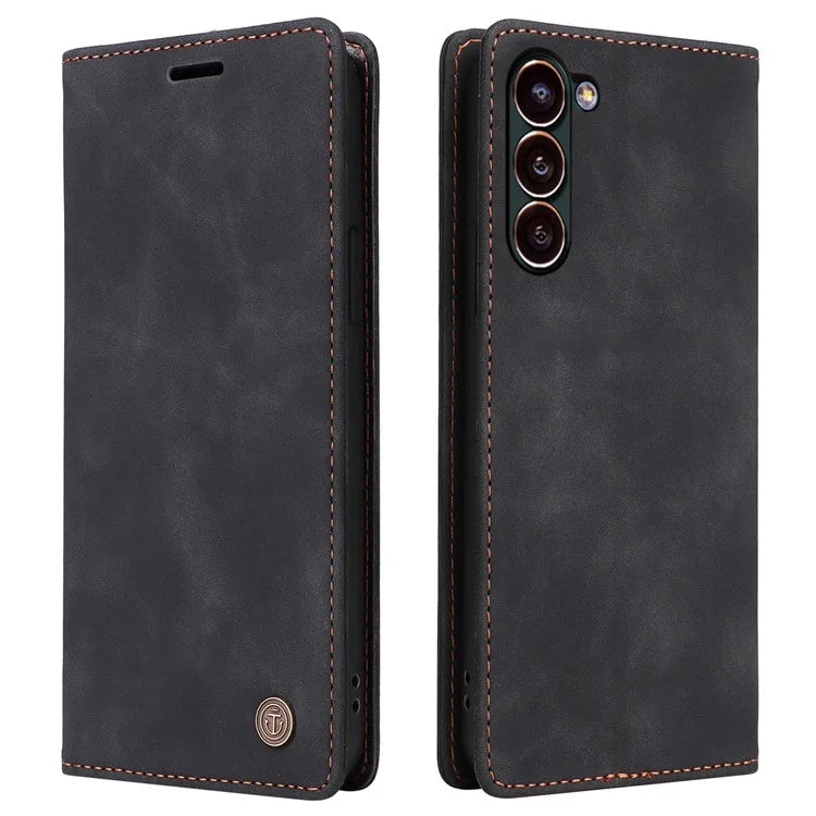 006 Series For Samsung Galaxy S24+ Case Phone Wallet PU Leather Cover with Suction Cups Closure