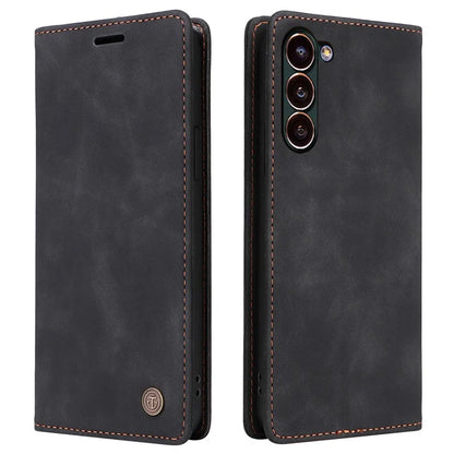 006 Series For Samsung Galaxy S24+ Case Phone Wallet PU Leather Cover with Suction Cups Closure