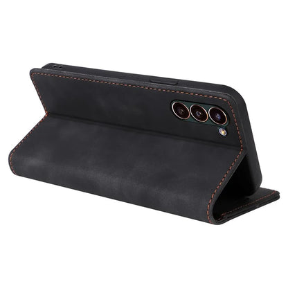 006 Series For Samsung Galaxy S24+ Case Phone Wallet PU Leather Cover with Suction Cups Closure
