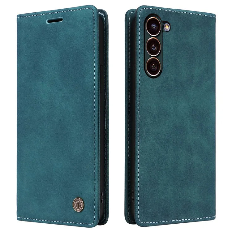 006 Series For Samsung Galaxy S24+ Case Phone Wallet PU Leather Cover with Suction Cups Closure
