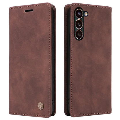 006 Series For Samsung Galaxy S24+ Case Phone Wallet PU Leather Cover with Suction Cups Closure