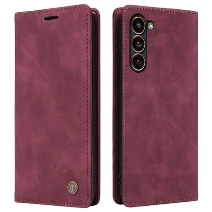 006 Series For Samsung Galaxy S24+ Case Phone Wallet PU Leather Cover with Suction Cups Closure