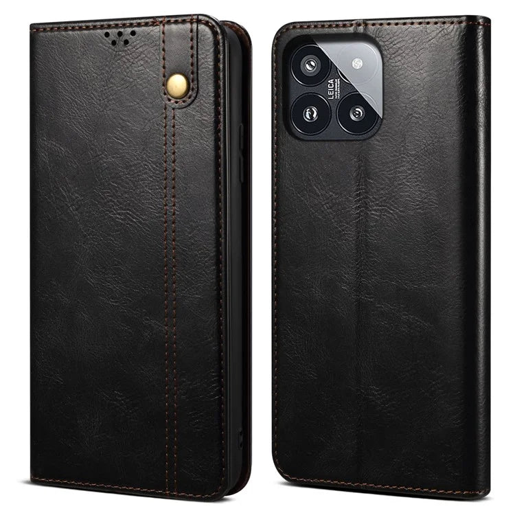 For Xiaomi 14 Pro PU Leather Crazy Horse Phone Case Stand Wallet Mobile Phone Cover