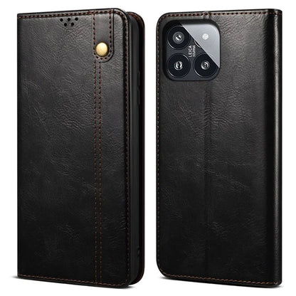 For Xiaomi 14 Pro PU Leather Crazy Horse Phone Case Stand Wallet Mobile Phone Cover