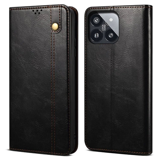 For Xiaomi 14 Pro PU Leather Crazy Horse Phone Case Stand Wallet Mobile Phone Cover